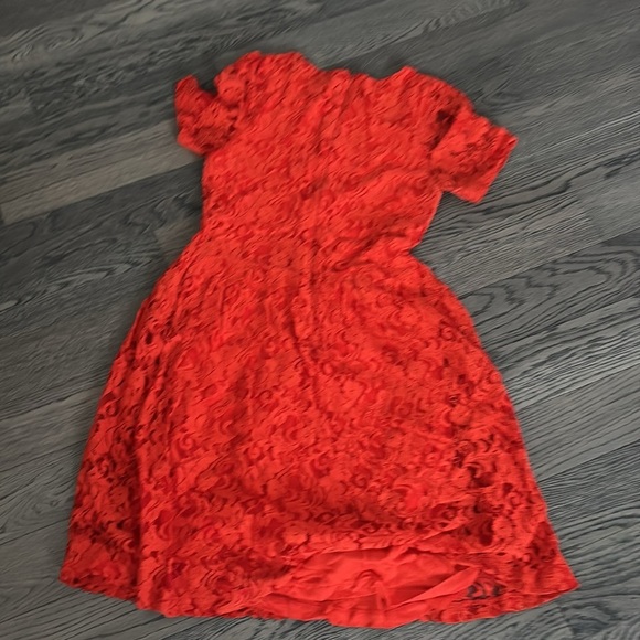 Mango red lace mini dress Sz M - Picture 10 of 10